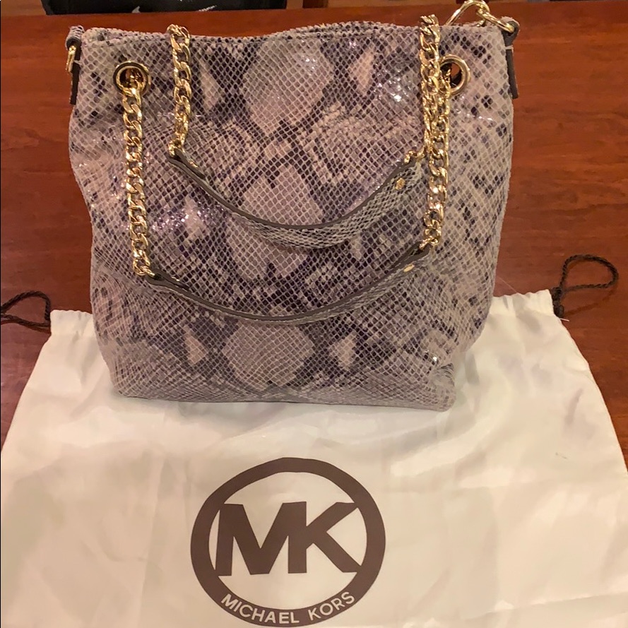 Michael Kors Python Leather Small Tote